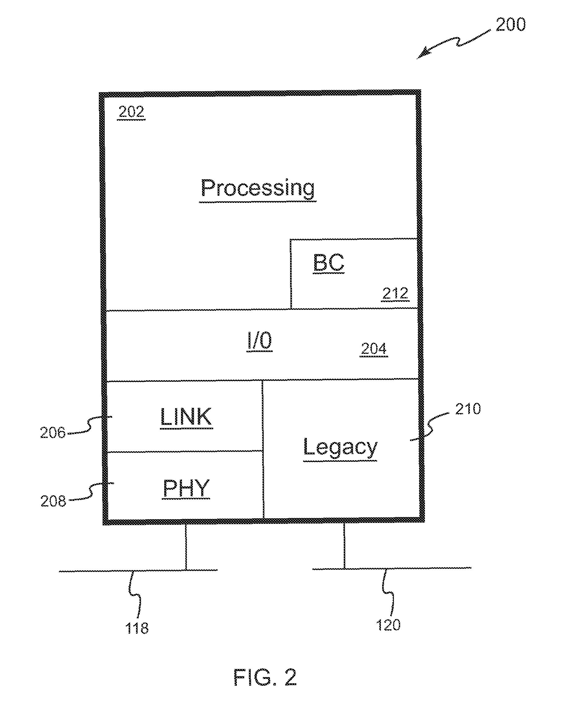 Interfacing a legacy data bus with a wideband wireless data resource utilizing an embedded bus controller