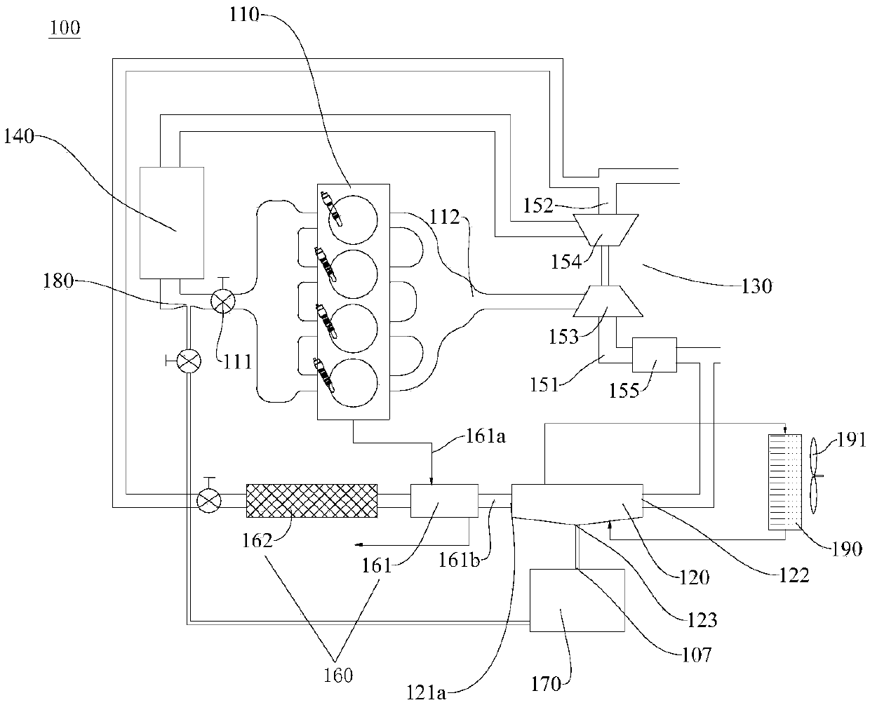 Engine assembly with EGR system and vehicle