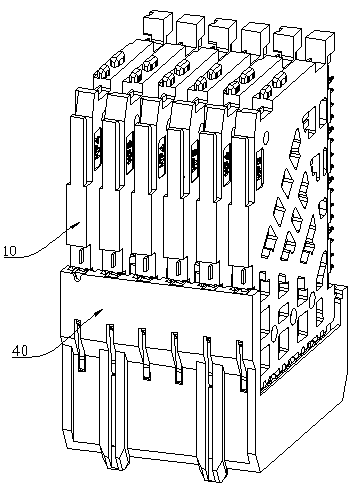 Module structure for high-speed connector and high-speed connector