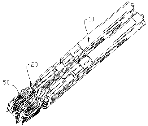 Module structure for high-speed connector and high-speed connector