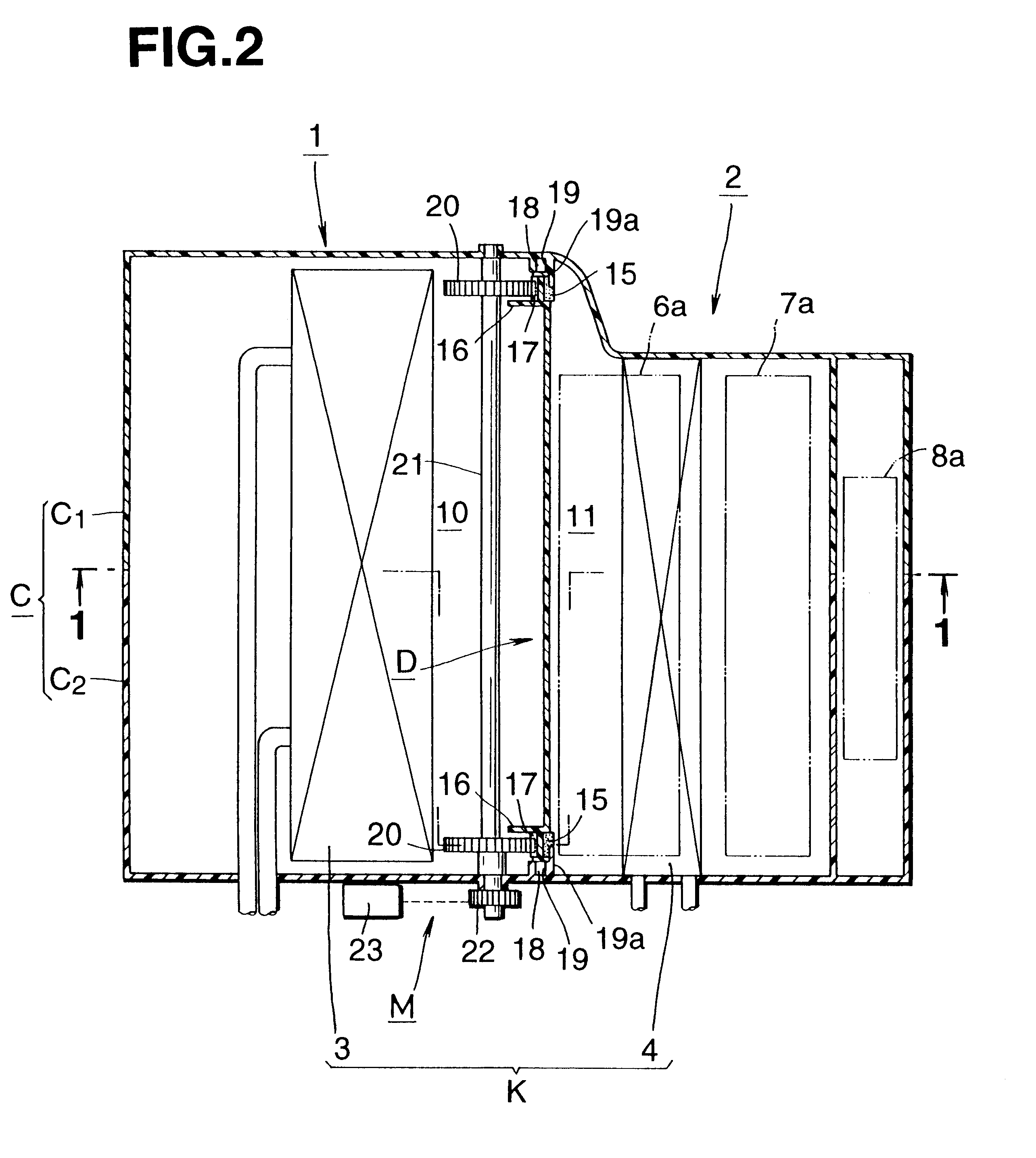 Door mechanism for automobile air conditioner