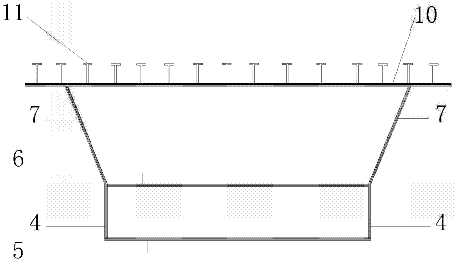 Combined steel box girder and construction method thereof