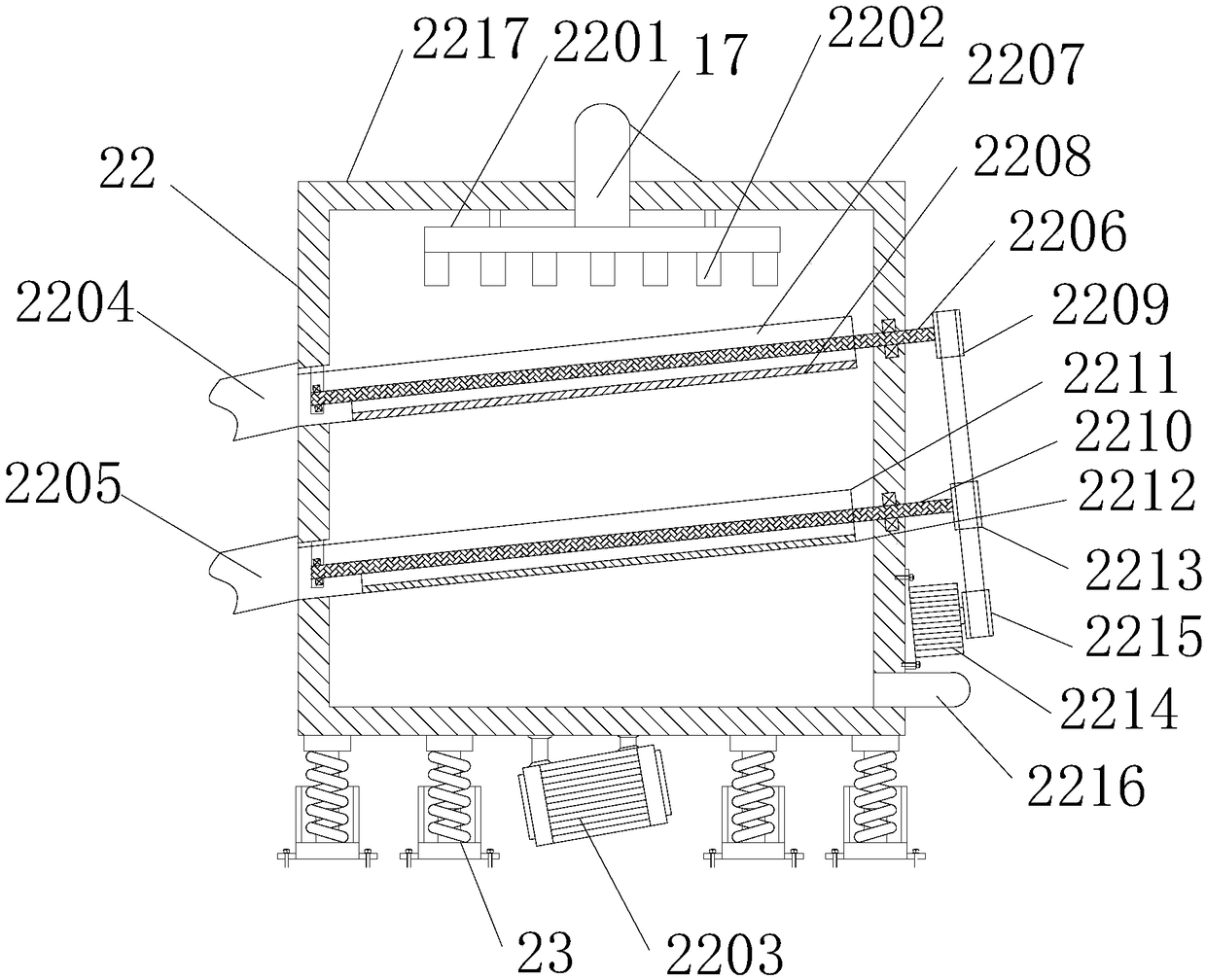 Concrete gravel separation and recovery device