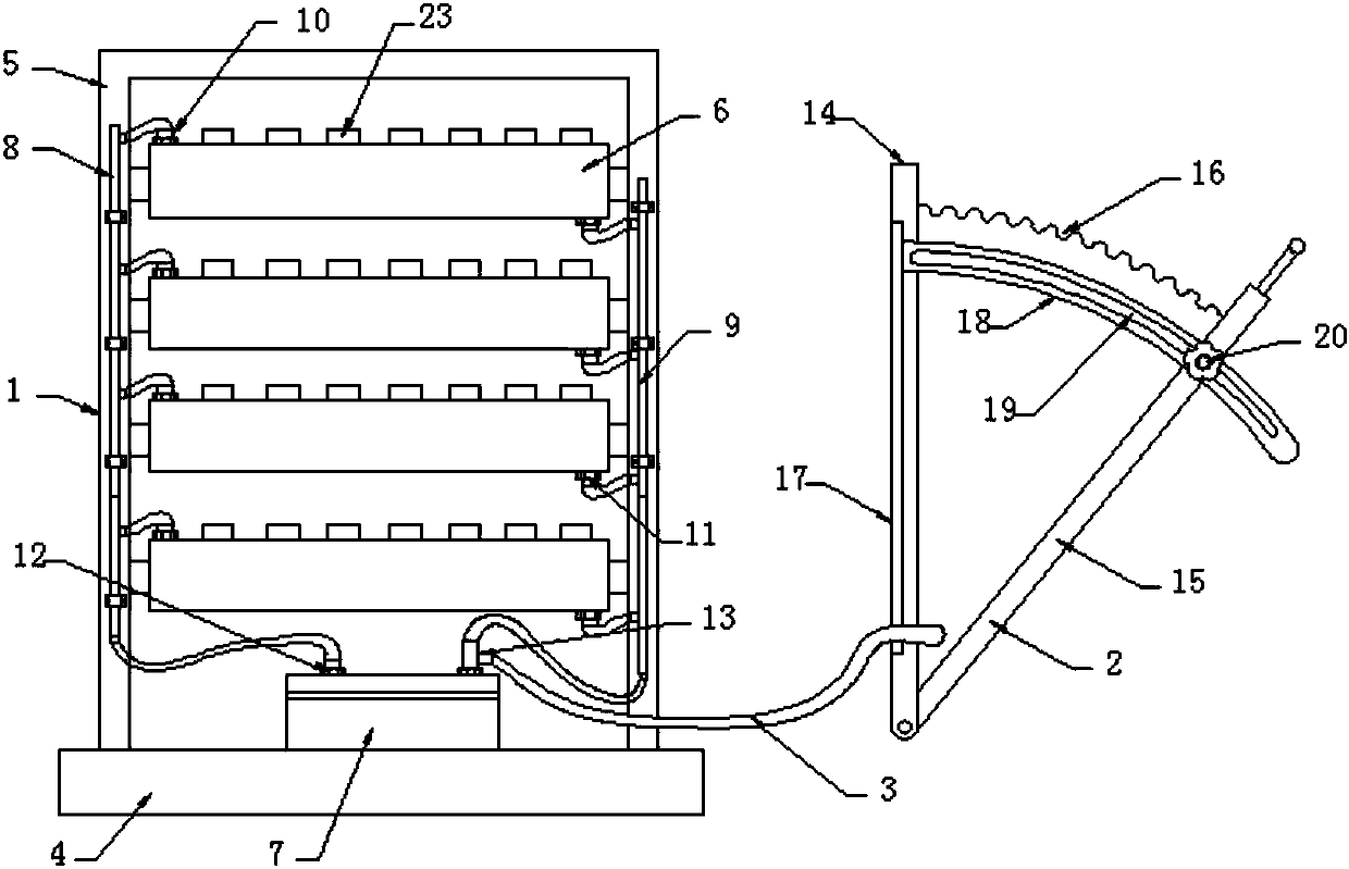 Water-saving vegetable planting hydroponics device