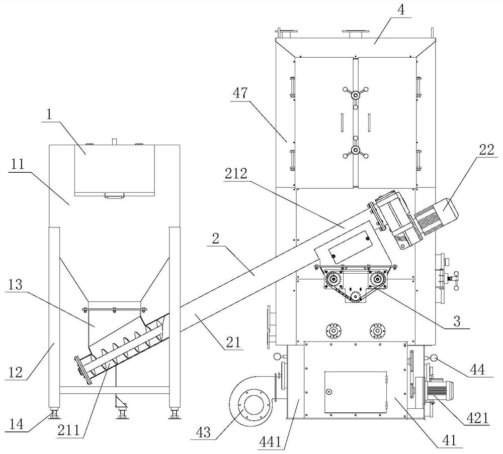 Automatic combustor of biomass boiler