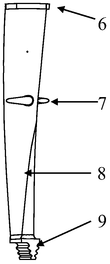 Testing apparatus for steam turbine blade with shroud ring and boss lashing wire structures