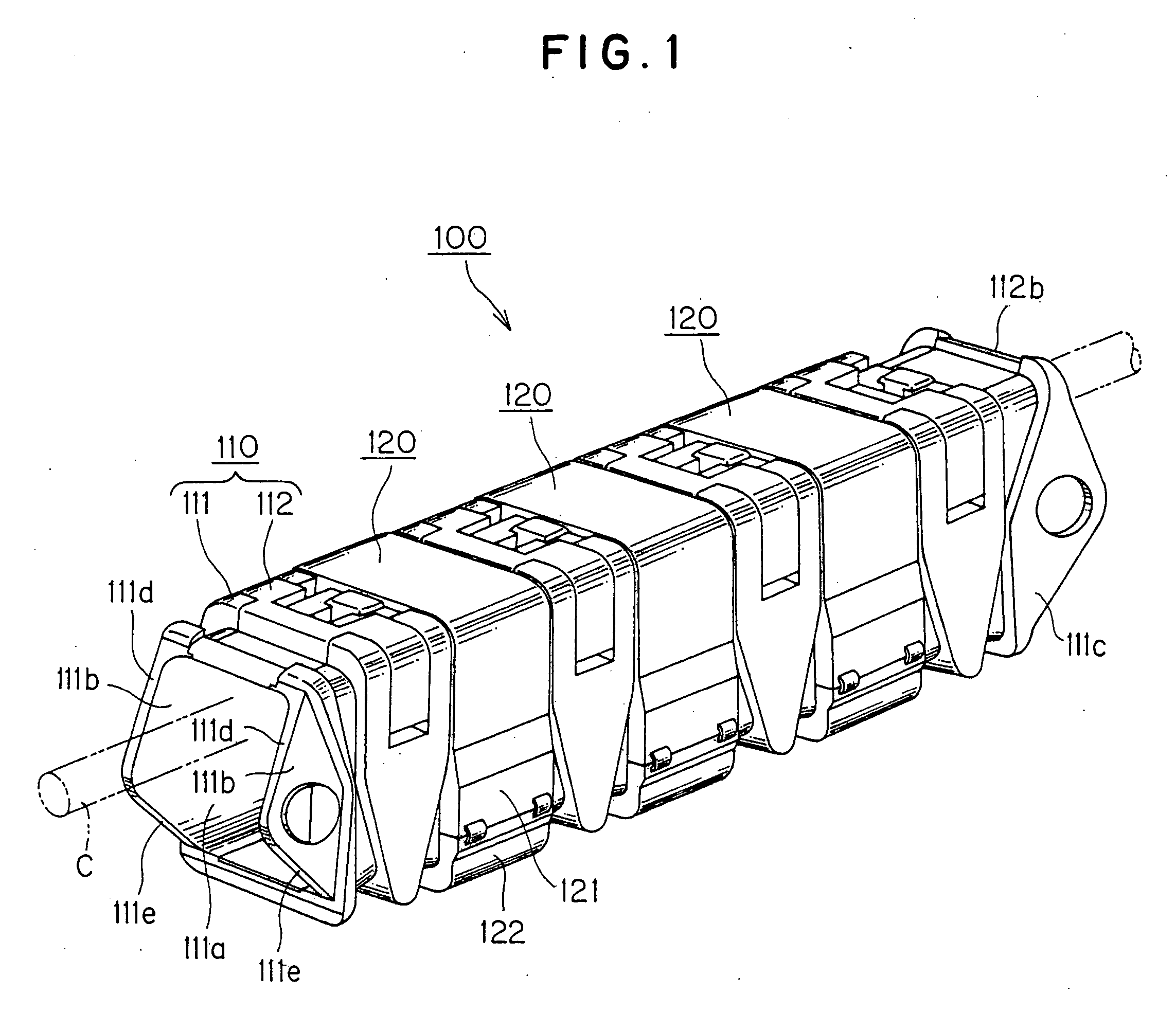 Closed cable drag chain