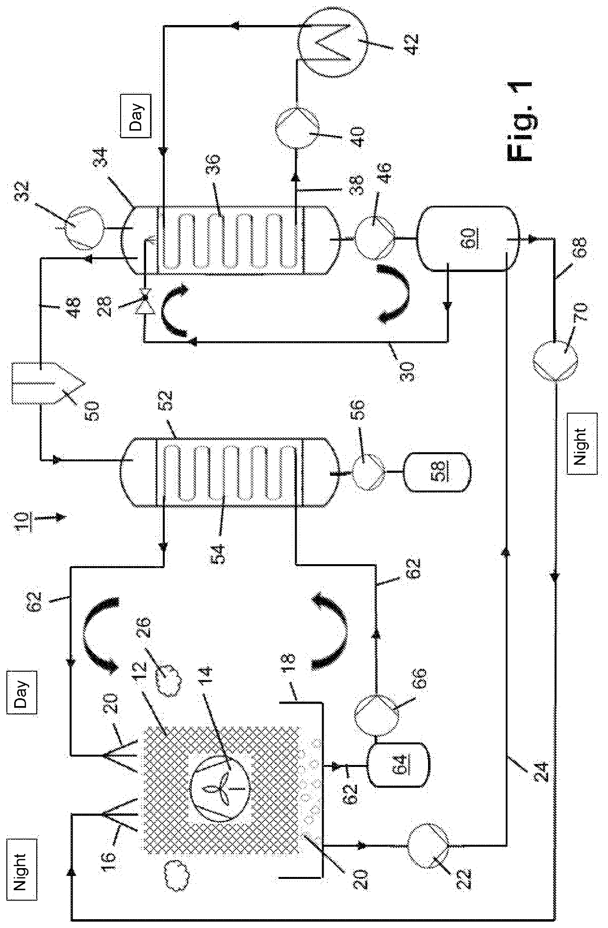 Method and device for obtaining water from ambient air