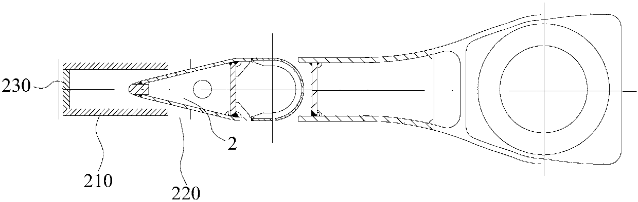 Rudder blade fixing tool and ship