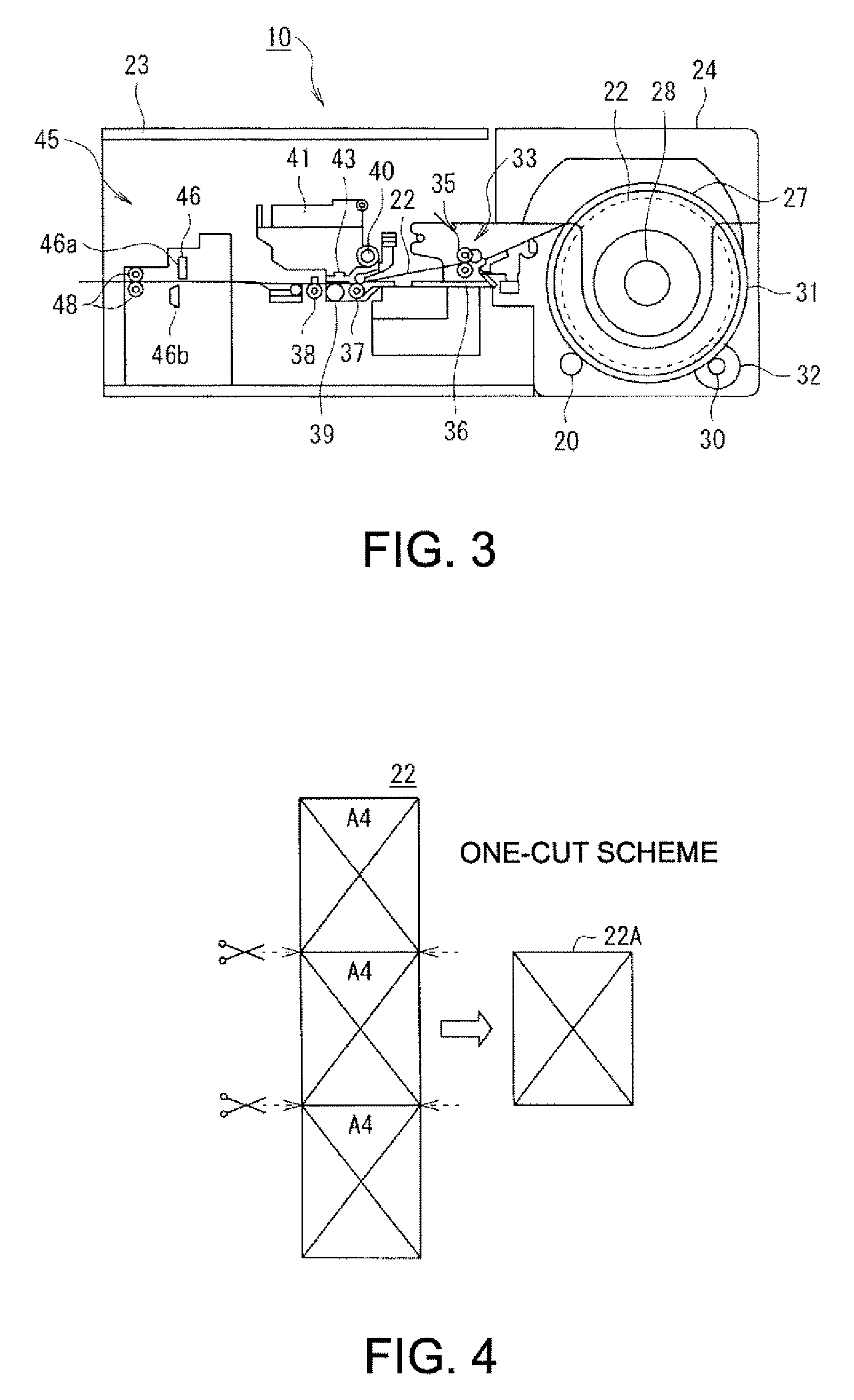 Printing system, printing apparatus, printing data generating apparatus and program, cutting indicating data generating apparatus and program, printing program, and printing method