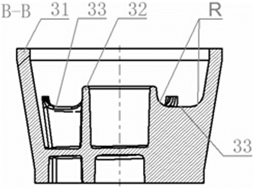 Mold and method for manufacturing inner and outer double pipe with ribs in the middle by extrusion method