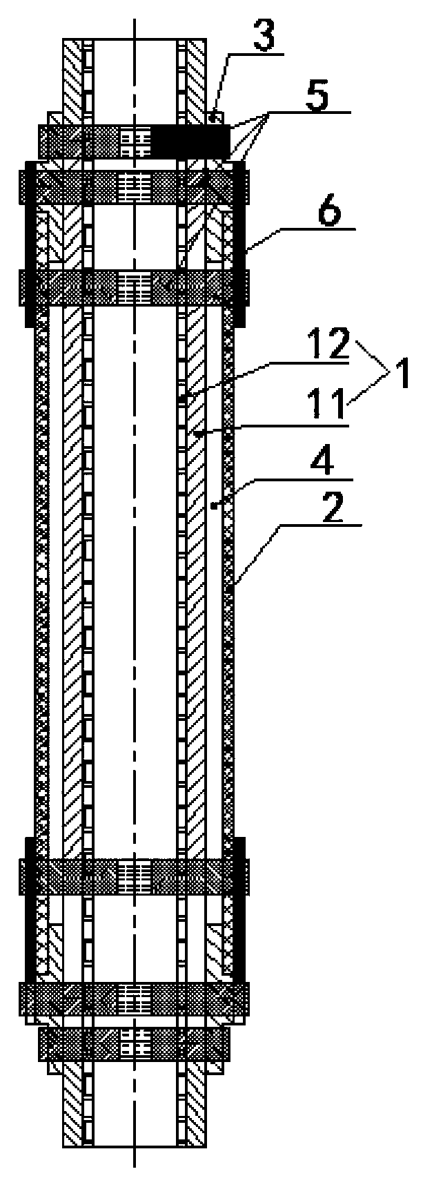 Metal powder tube forming die and metal powder tube preparation method