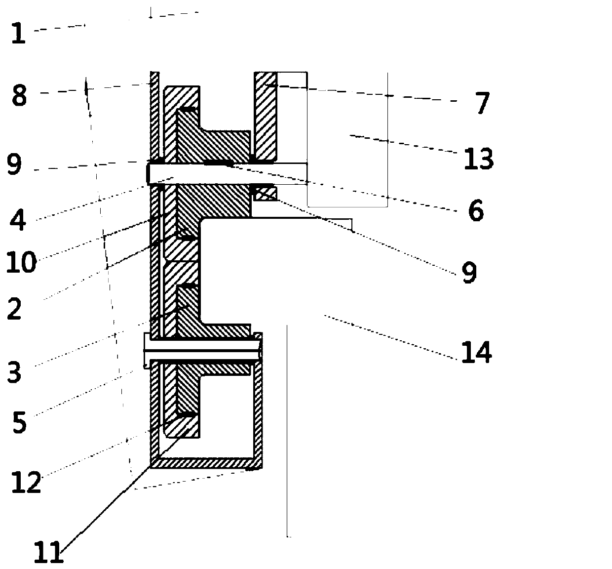 Non-engaged-transmission steel wire winding robot