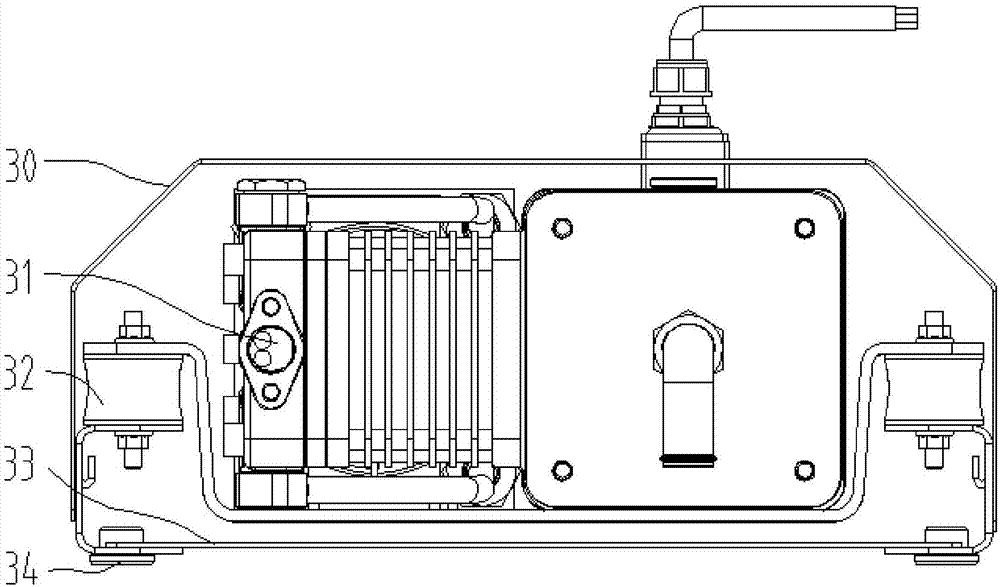 Horizontal-type piston-type two-stage air compressor used for vehicle