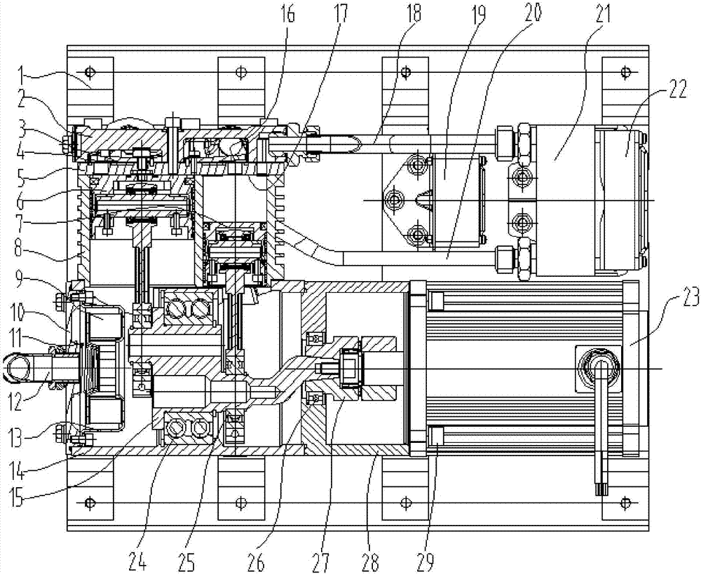 Horizontal-type piston-type two-stage air compressor used for vehicle