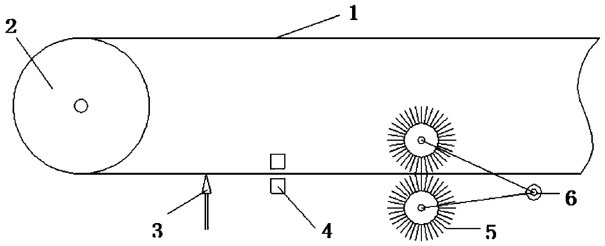 Cleaning roller brush of belt conveyor