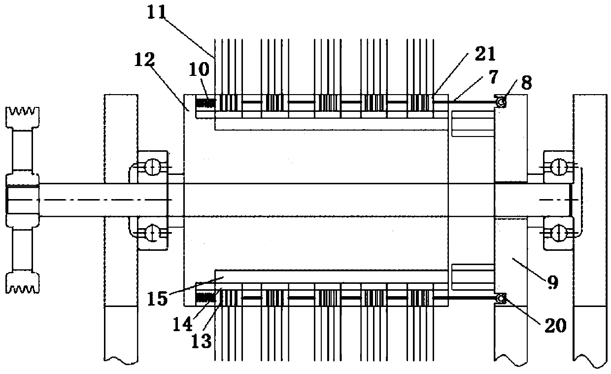 Cleaning roller brush of belt conveyor