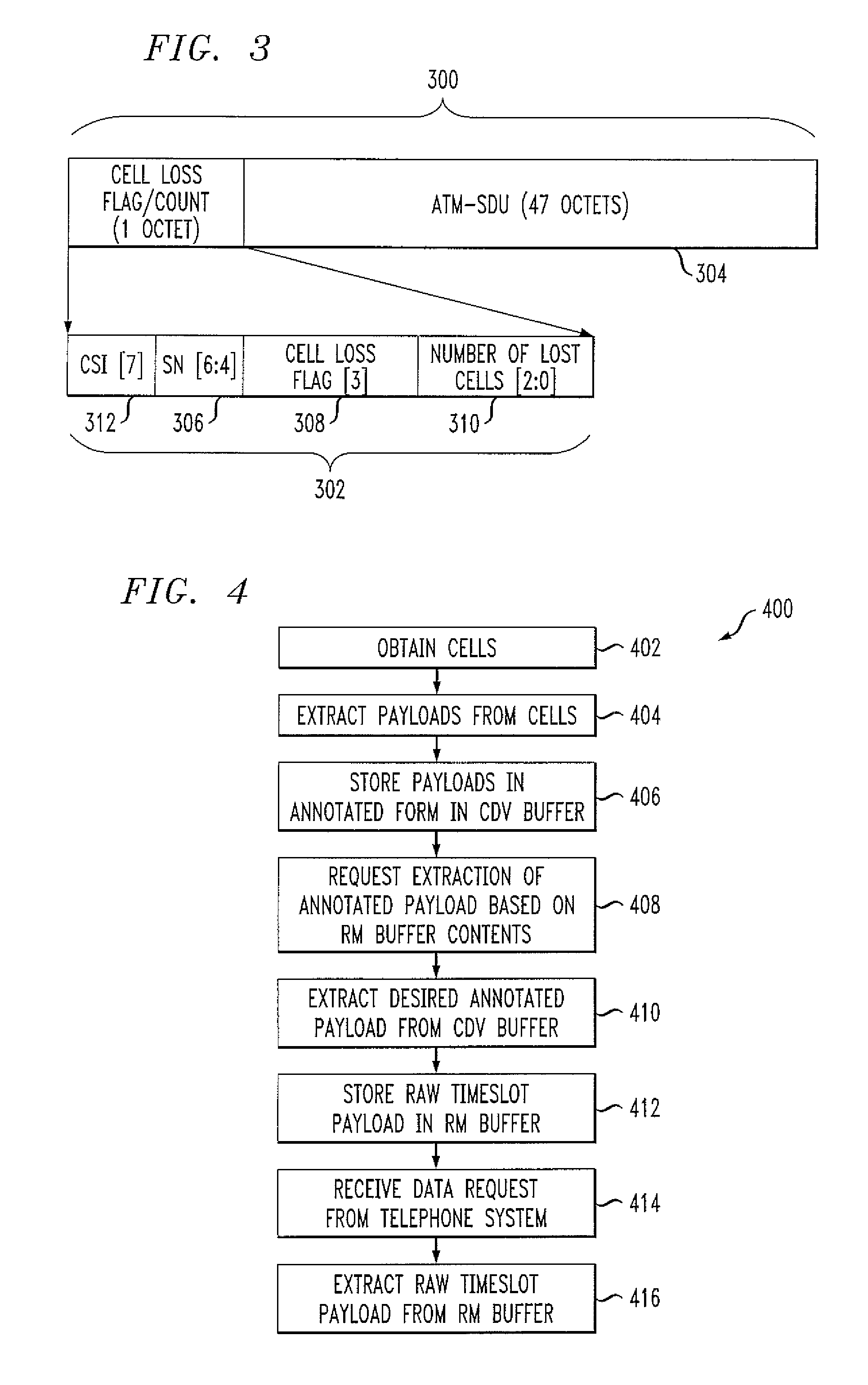 Apparatus and method for processing cells in an ATM adaptation layer device in a communications system that exhibits cell delay variation