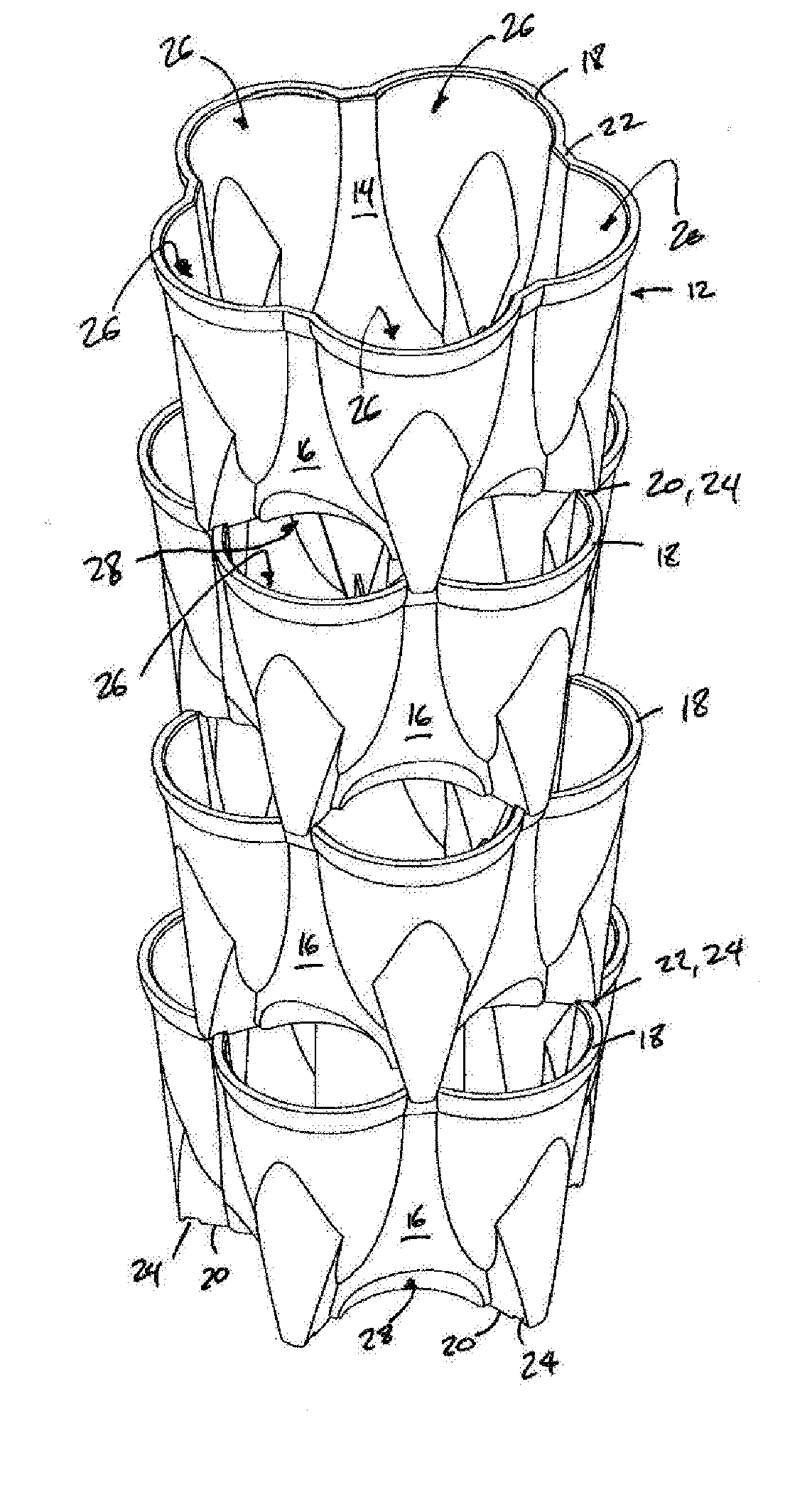 Stackable plant growing tower system