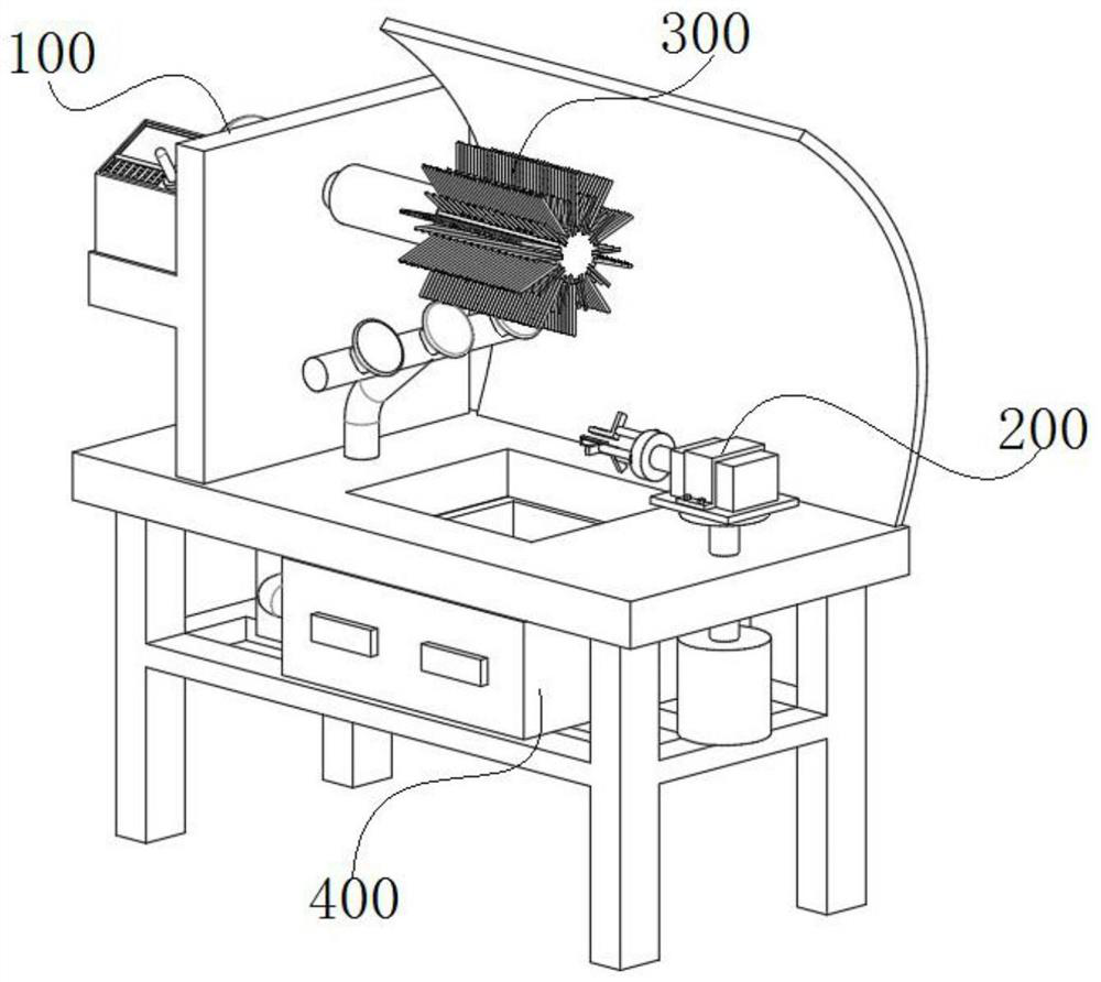 Outer surface burr treatment device for valve machining