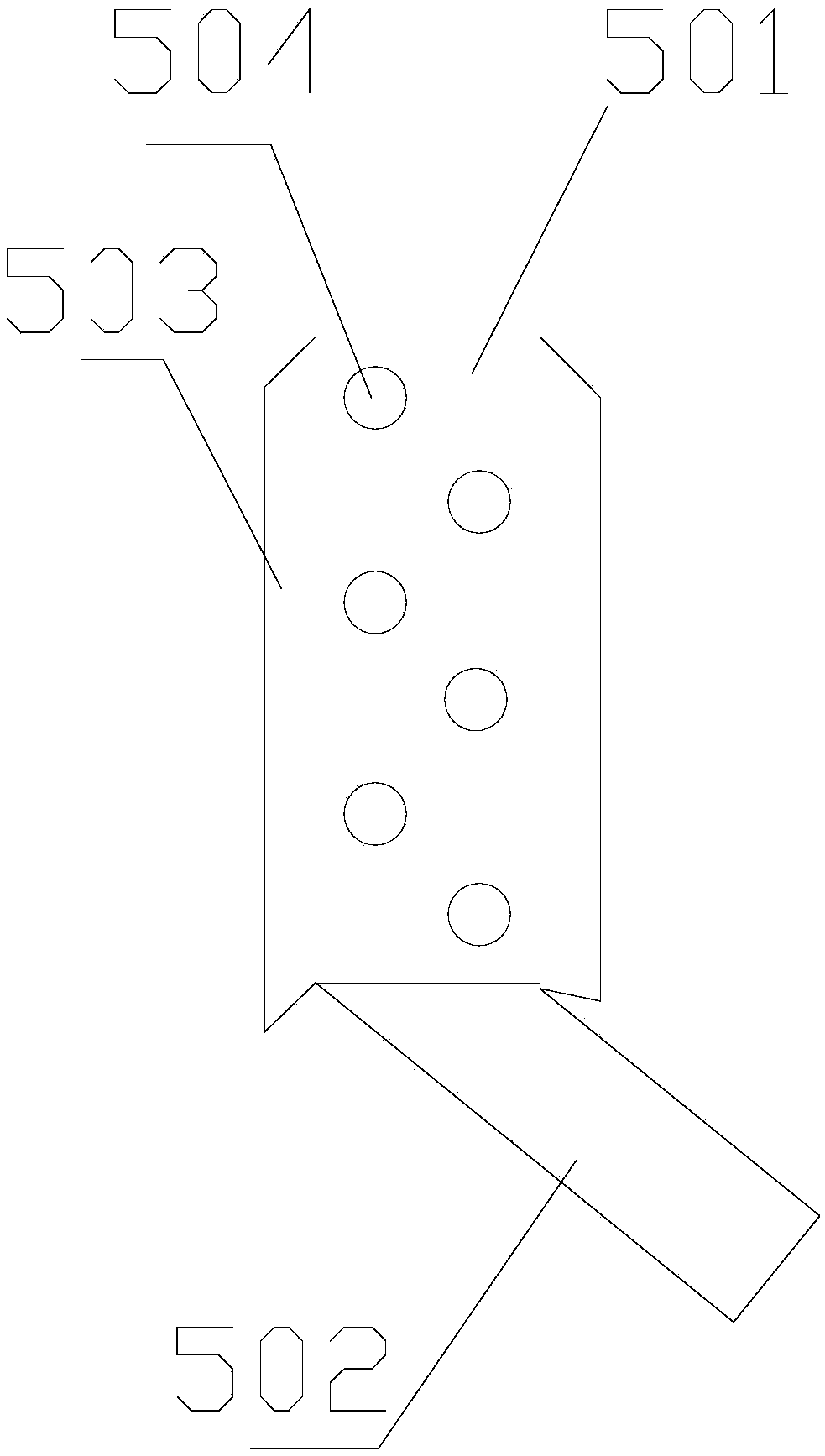 Flow guide device for bag filter