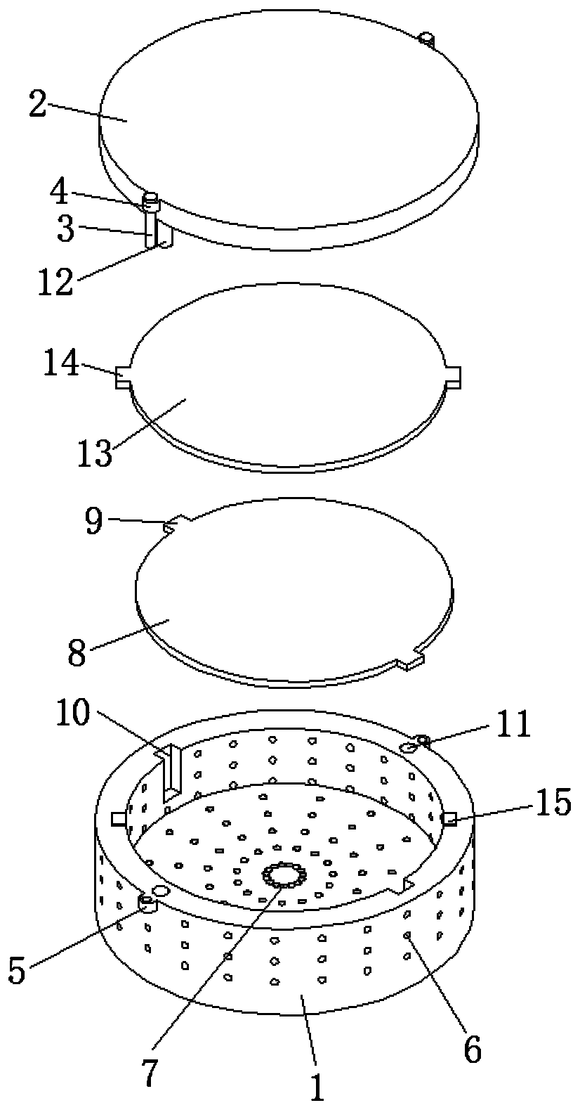 Ecological floating bed applied to industrial polluted water area and application method thereof