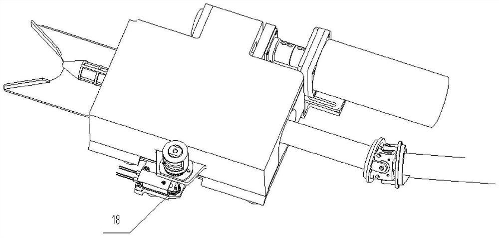 A space flexible arm end tool box compression and anti-radiation protection mechanism