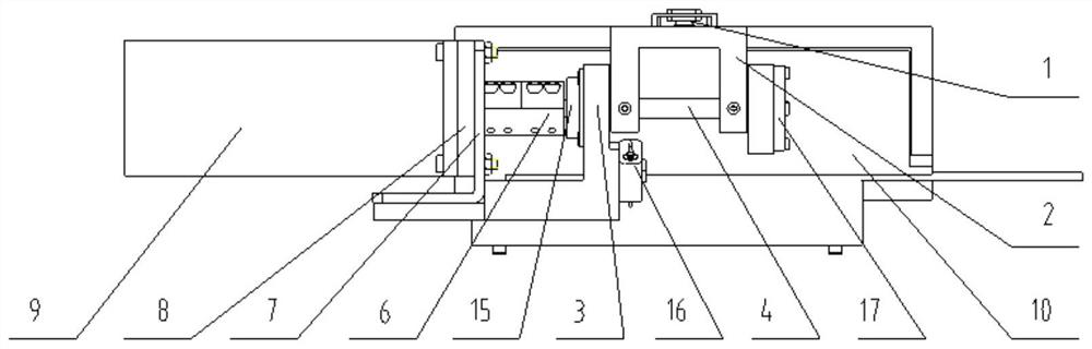 A space flexible arm end tool box compression and anti-radiation protection mechanism