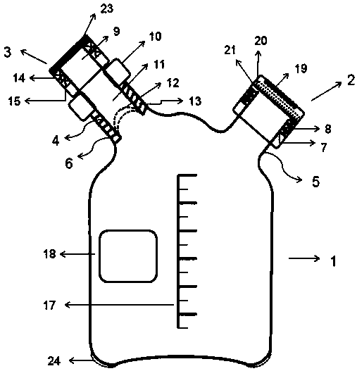 A medium bottle for preparing blood agar plates