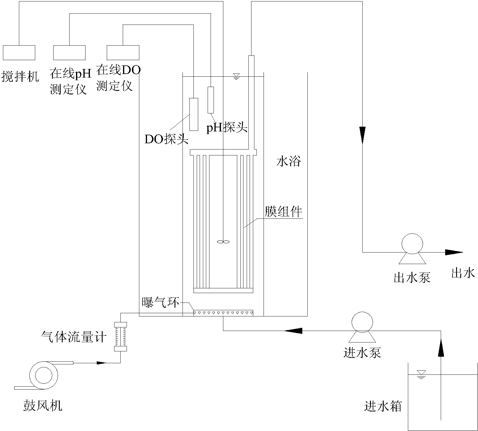 CANON (Completely Autotrophic Nitrogen removal Over Nitrite) process starting method for MBR (Membrane Bioreactor)