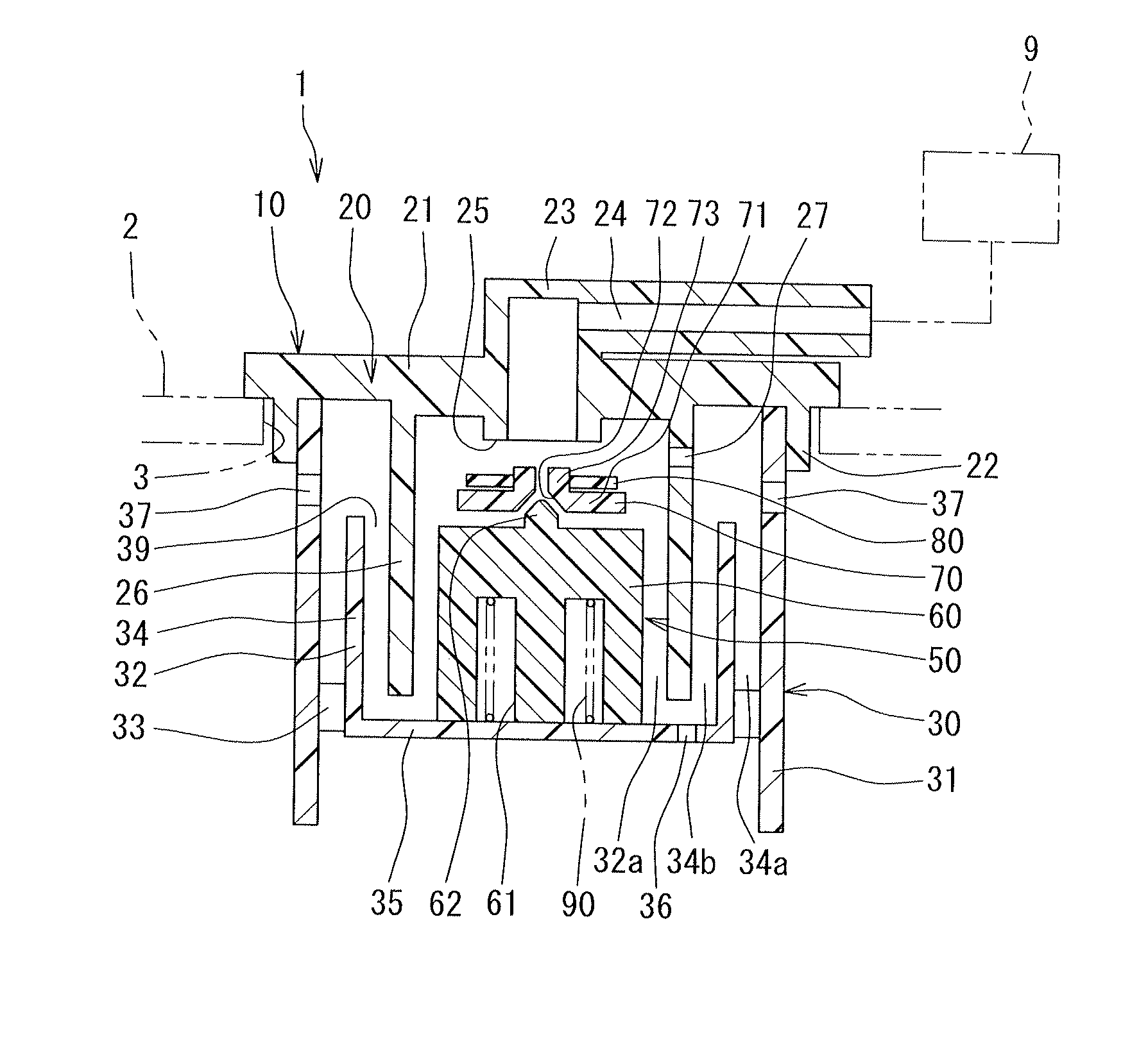 Fill-up control valve device