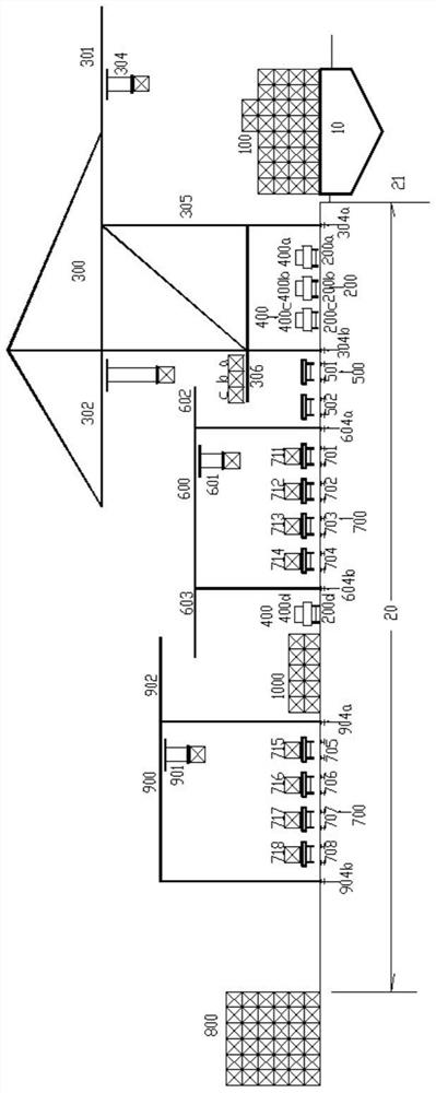 Container railway-waterway combined transport direct receive by truck/vessel three-dimensional continuous loading and unloading operation system and method