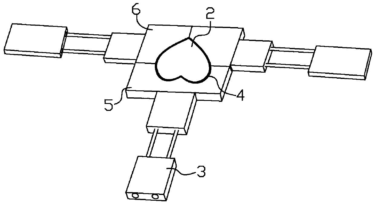 A kind of peripheral shaping structure and shaping method of heart-shaped packaging box