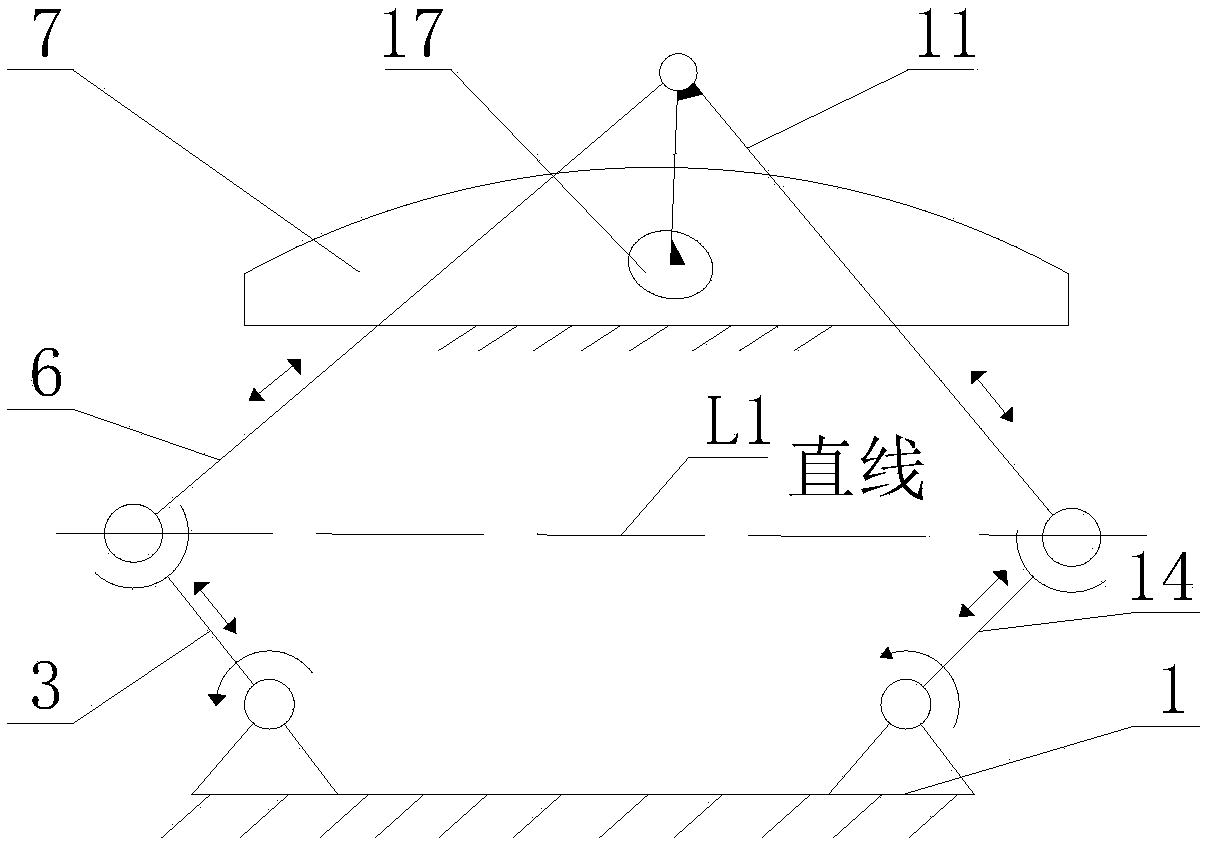 Five-linkage-rod mechanism for non-spherical element polishing