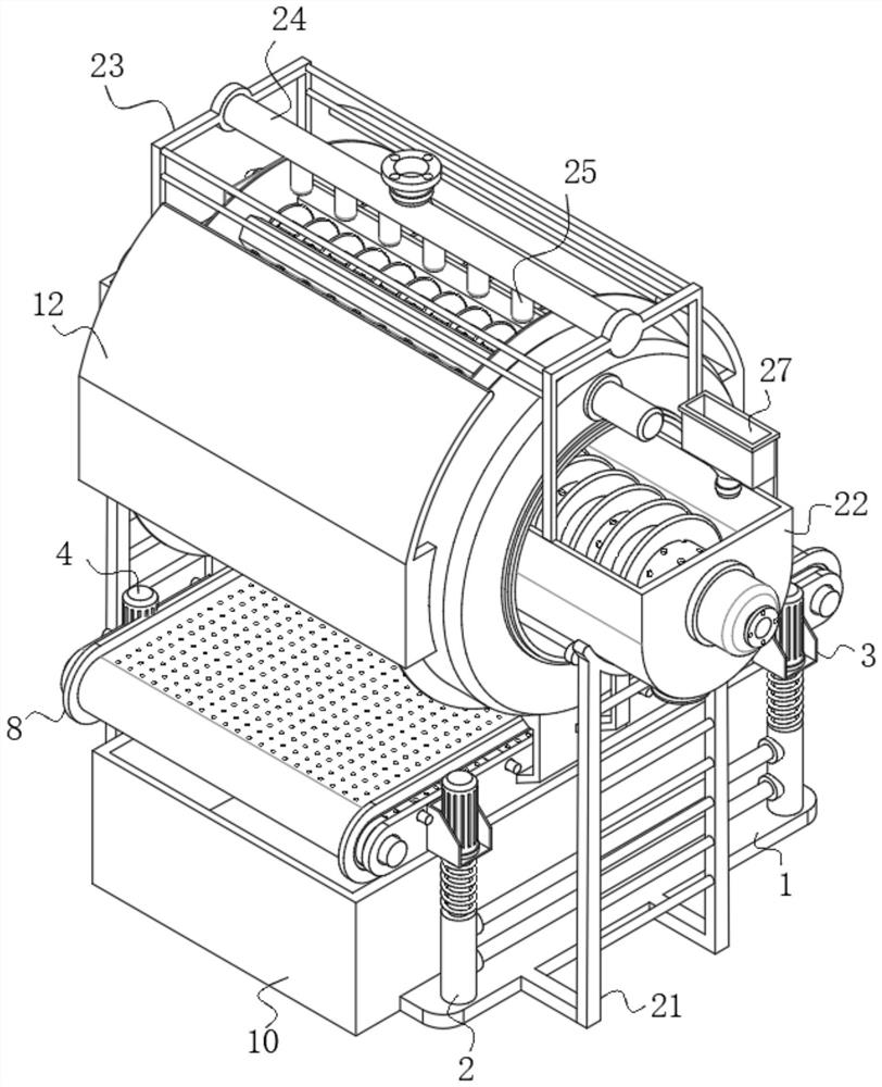 Drum-type sewage filtering device with self-maintenance mechanism