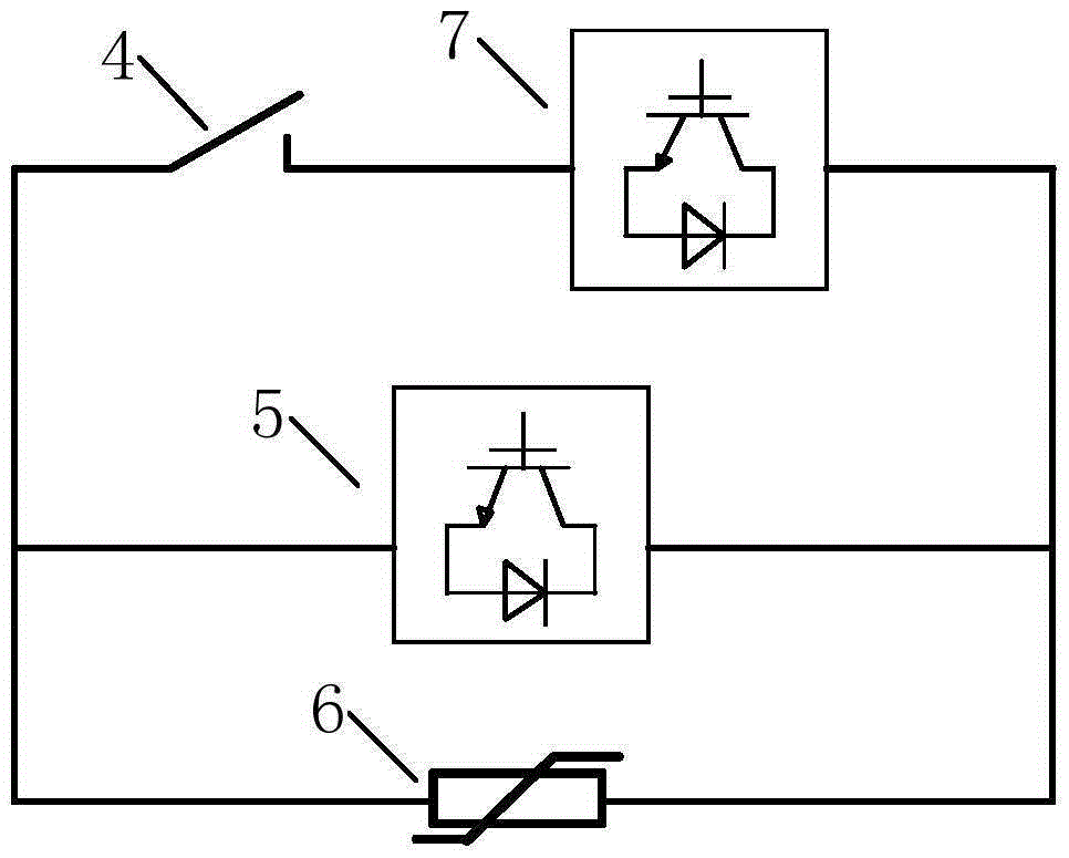 High-voltage heavy-current compound injection DC circuit breaker synthetic test circuit and method