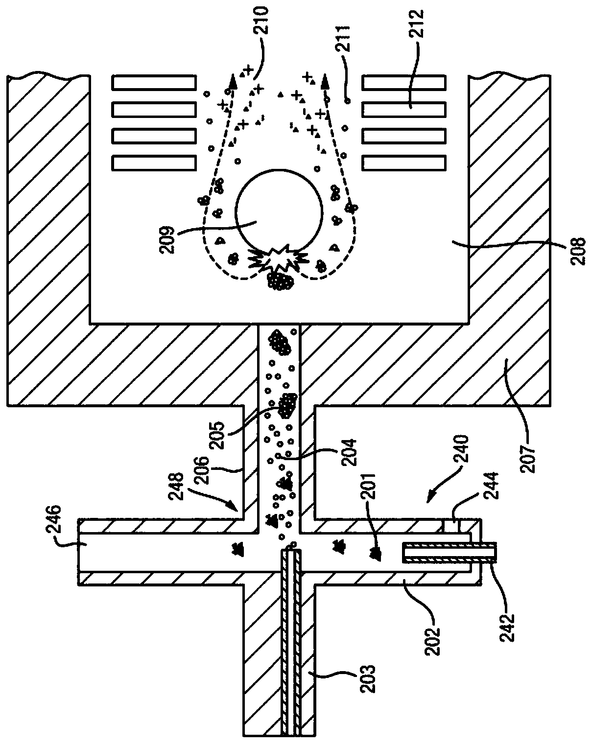 Collision surface for improved ionisation