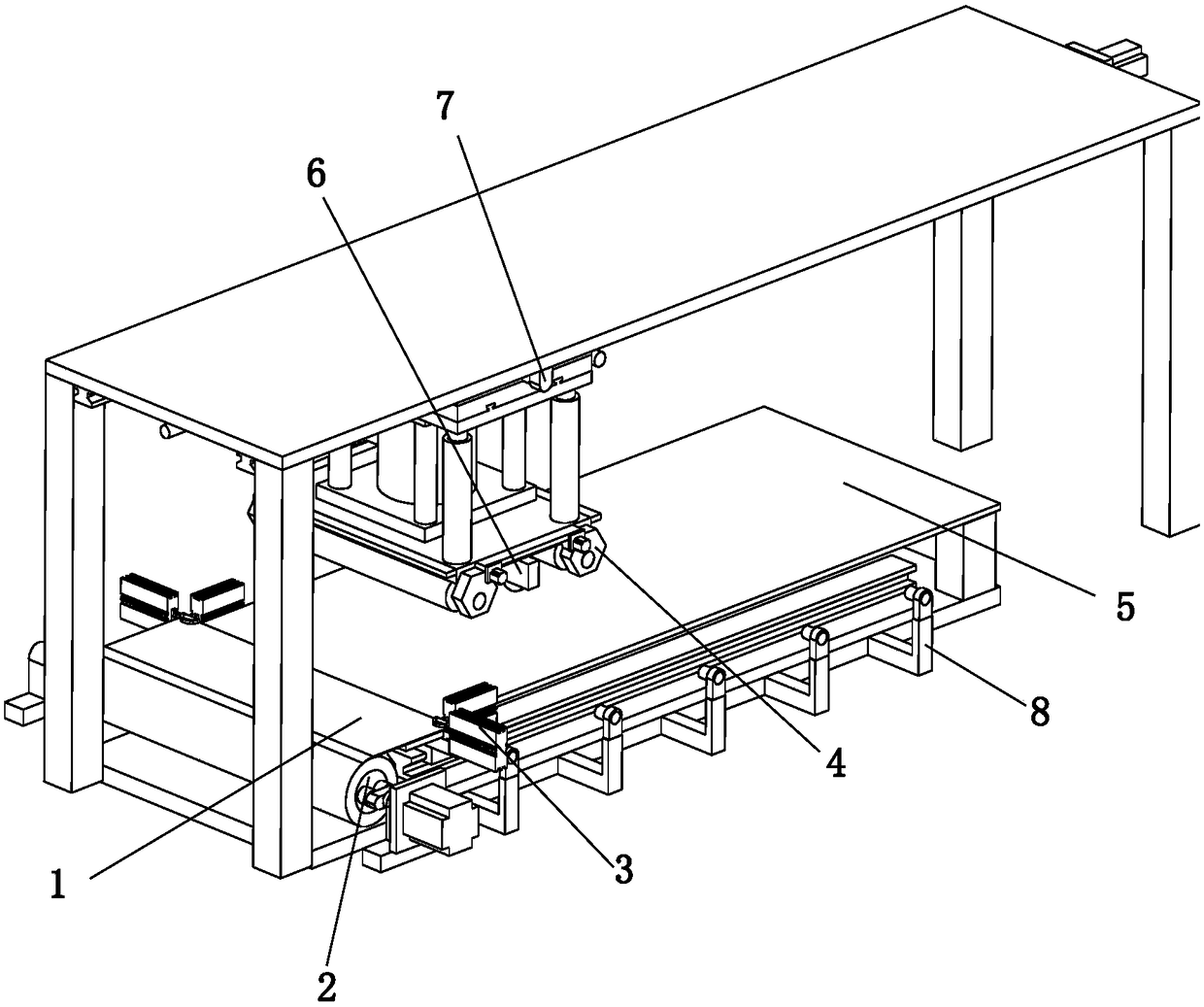 Cutting device of phosphor bronze mesh