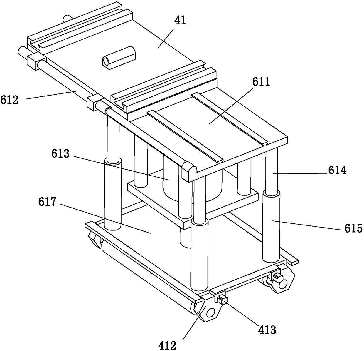 Cutting device of phosphor bronze mesh