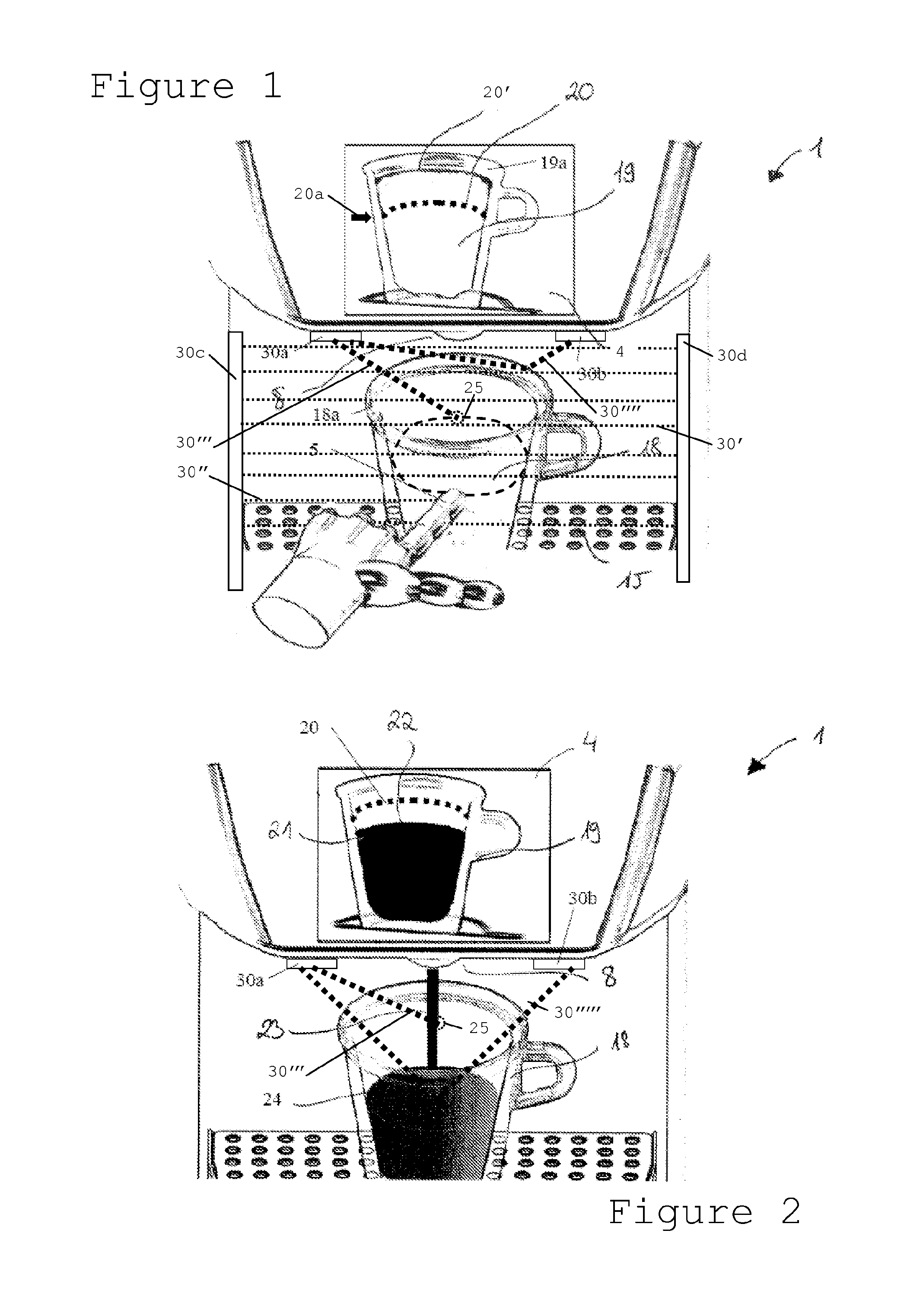 Setting the level of fill in a cup used with a beverage dispenser