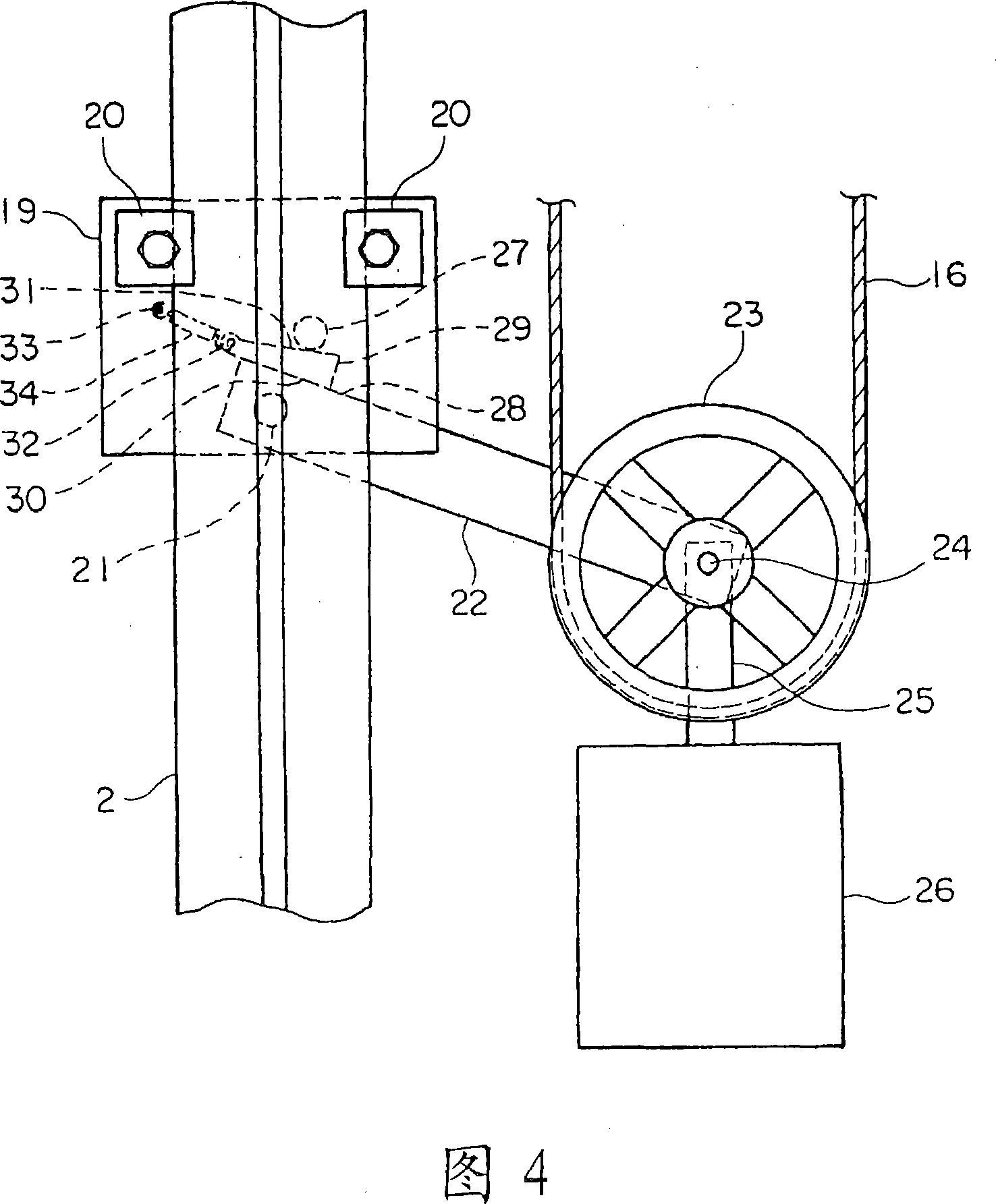 Tensioner apparatus for overspeed governor of elevator