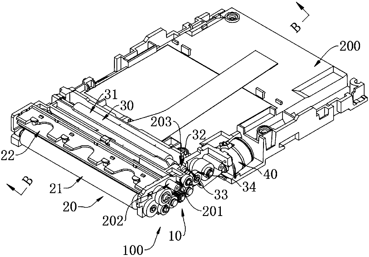 Card pushing mechanism applied to printer, and printer