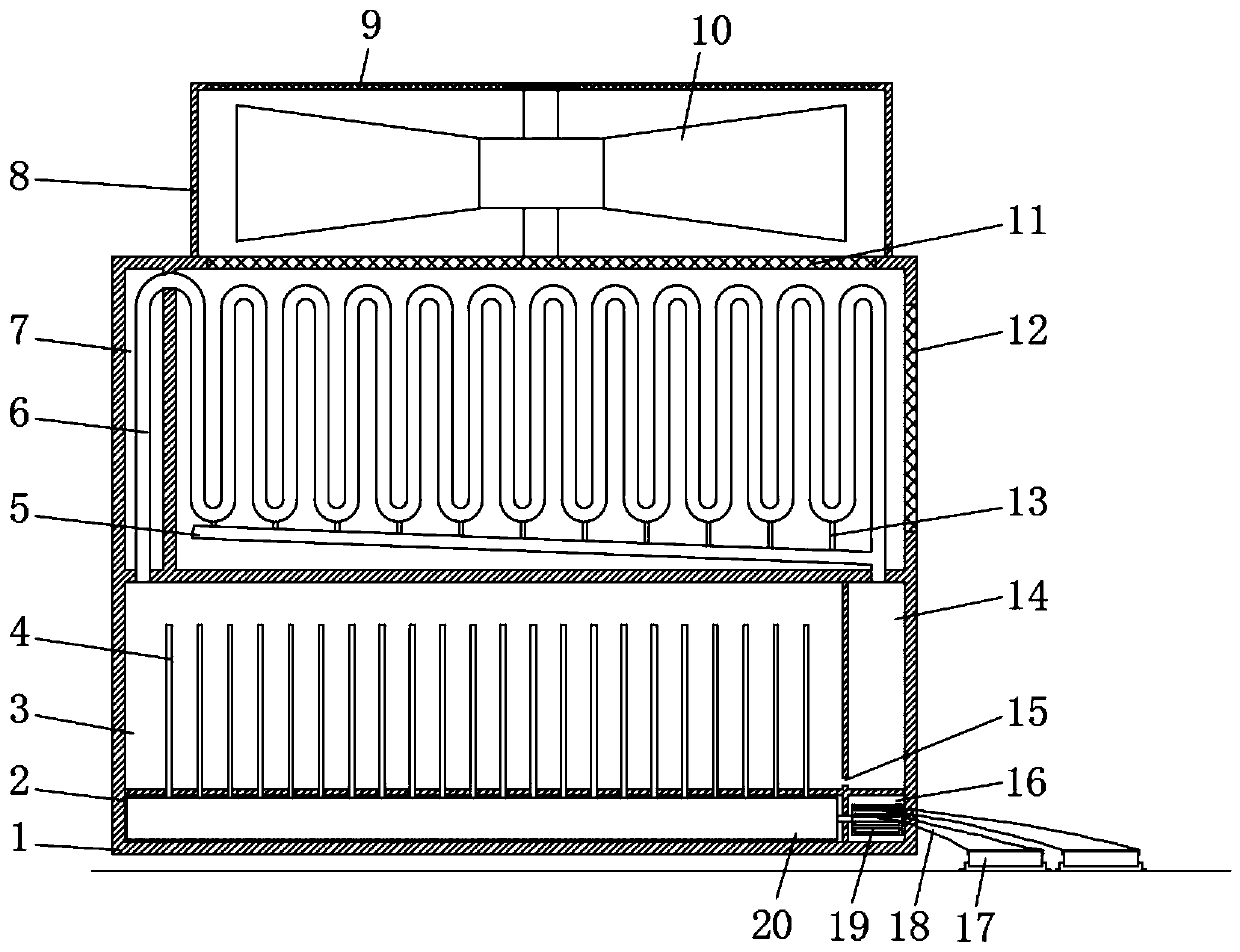 High-efficiency electronic component heat dissipation device