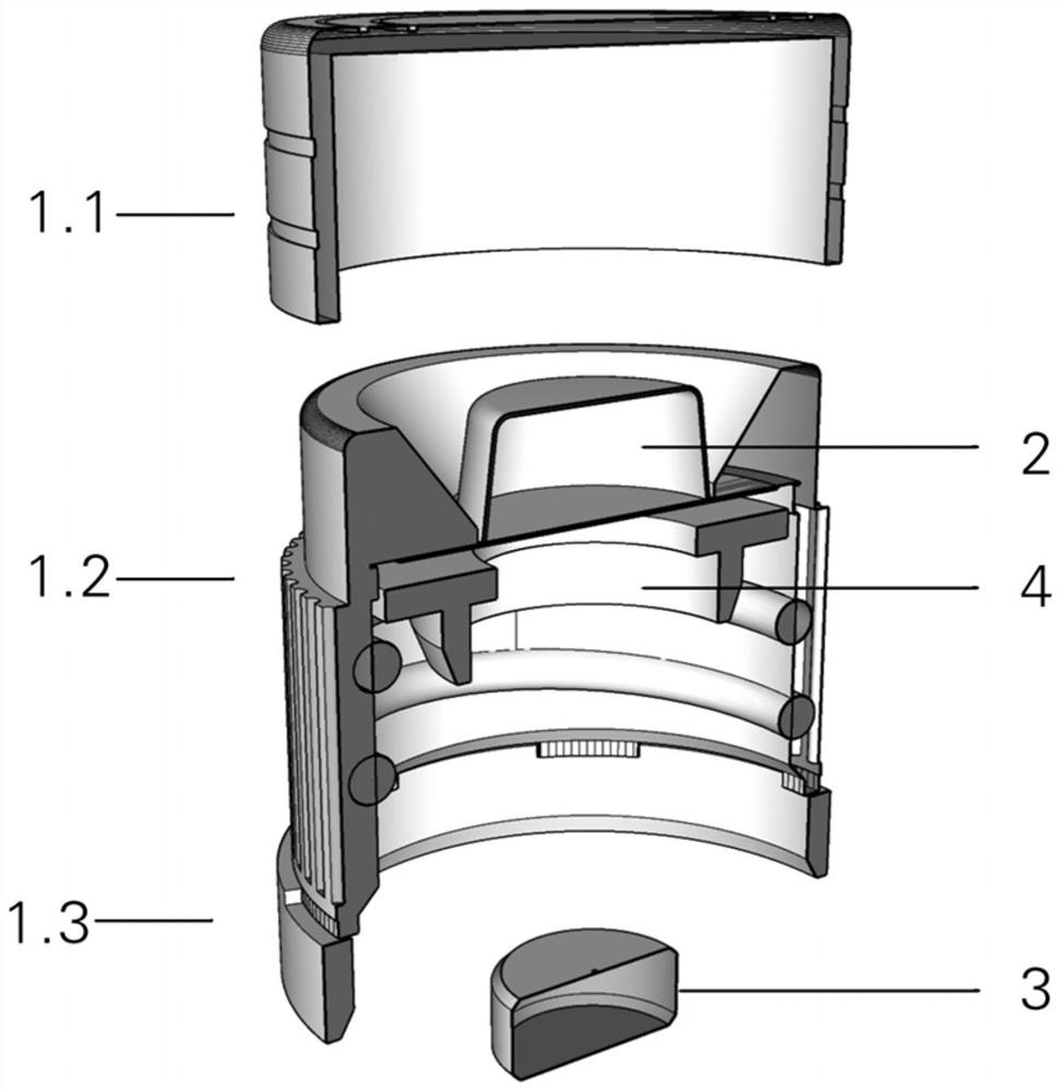 Novel bottle cap with independent stock bin