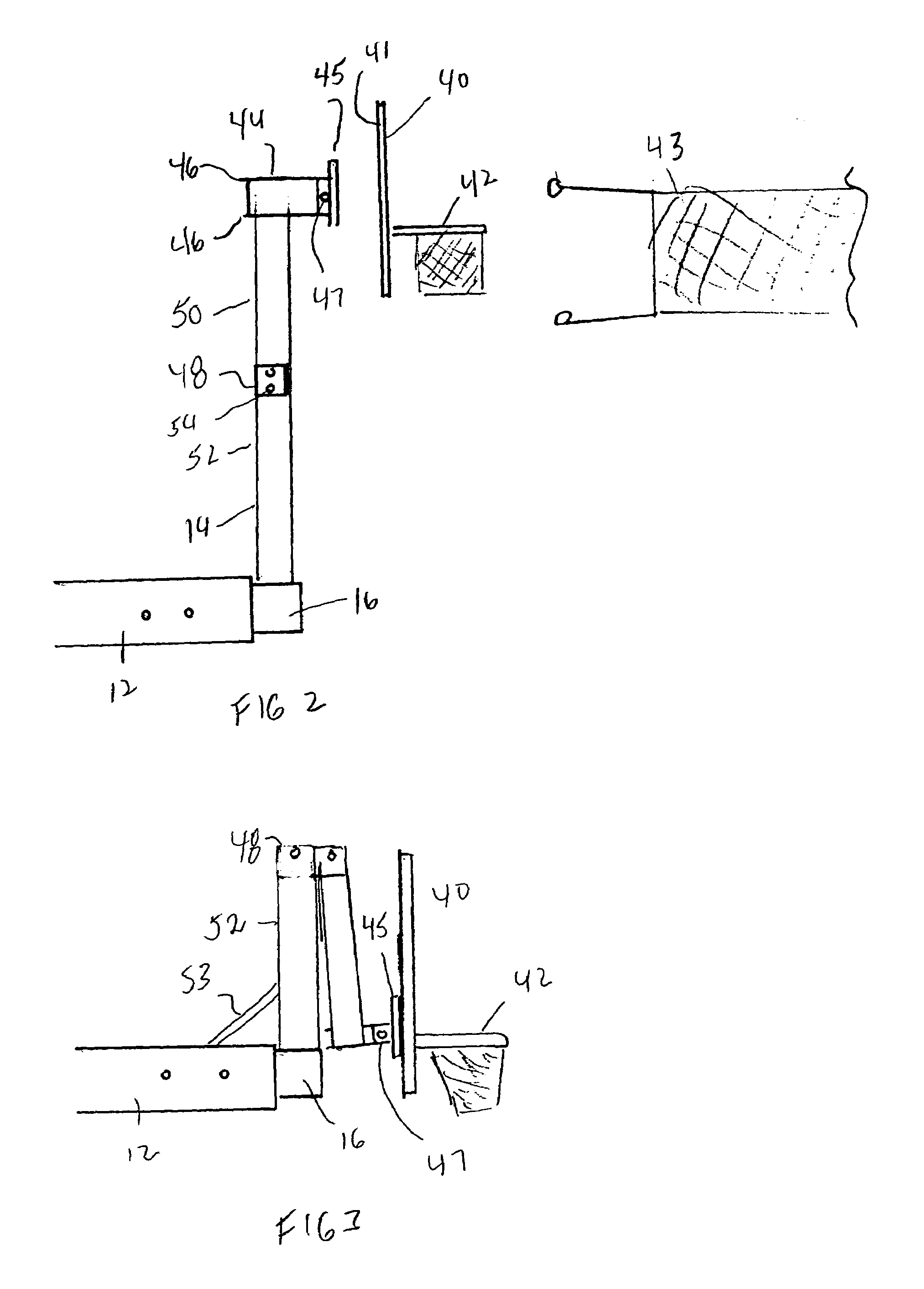 Trailer hitch assembly for support of a basketball backboard or net assembly