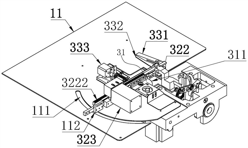 Automatic continuous sewing device of mock button hole machine