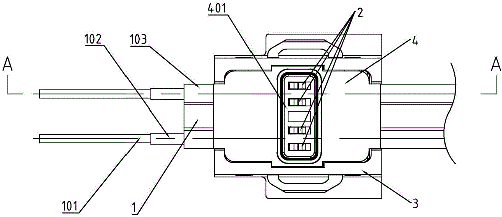 Heavy-current wire distributing, power taking and current shunting device