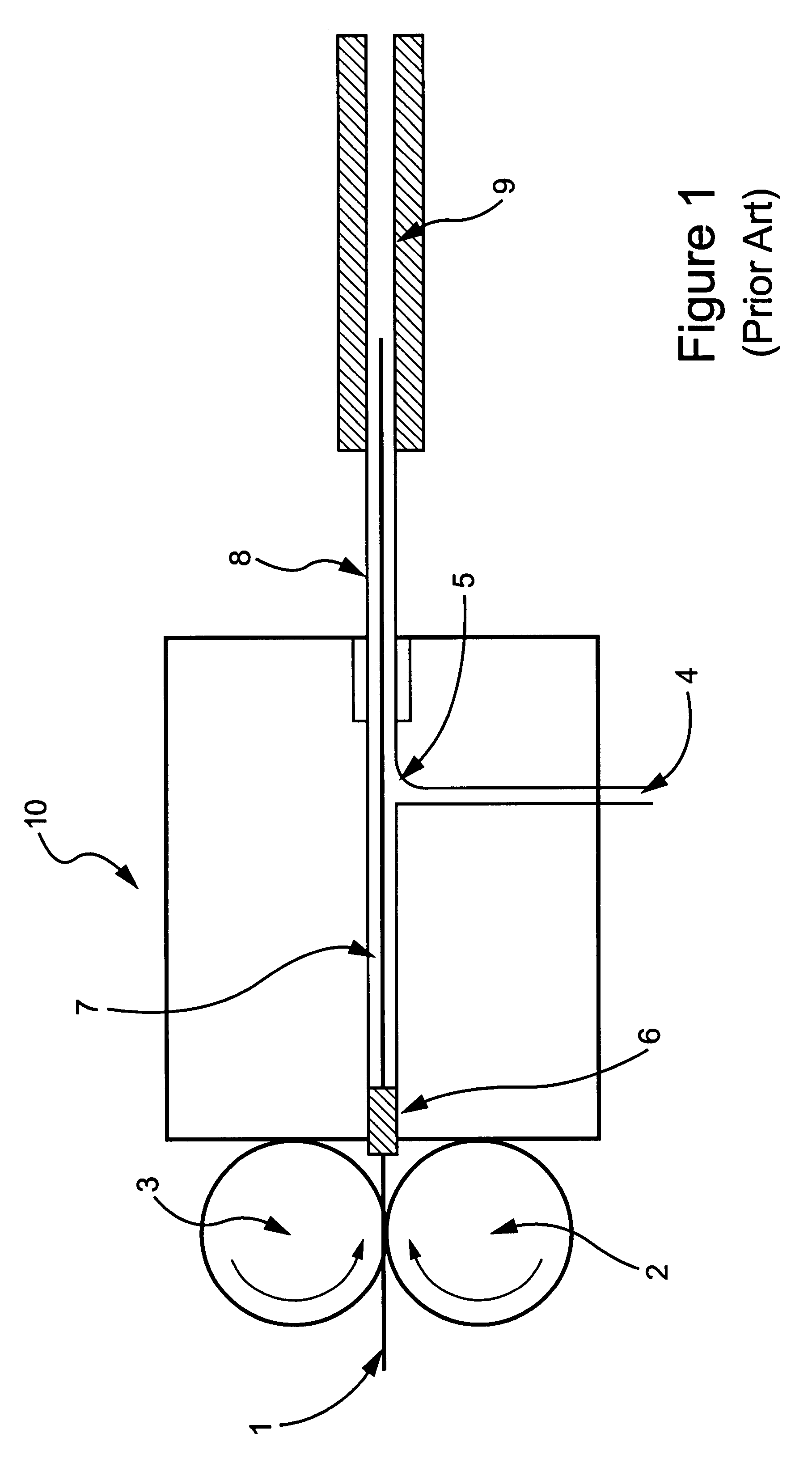 Blowing head including a buckle detector