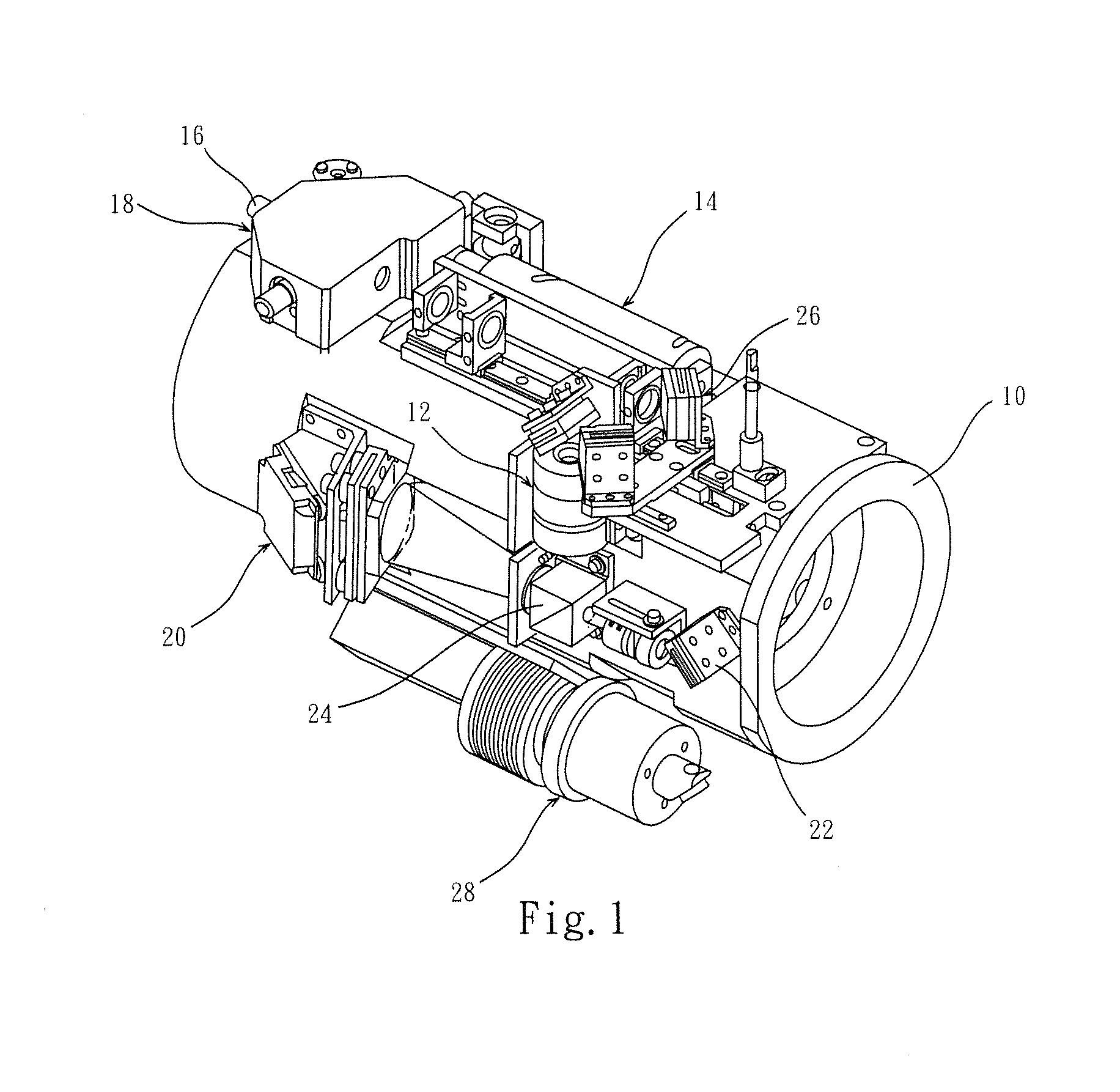 Bi-telecentric interferometer continuous zoom imaging device