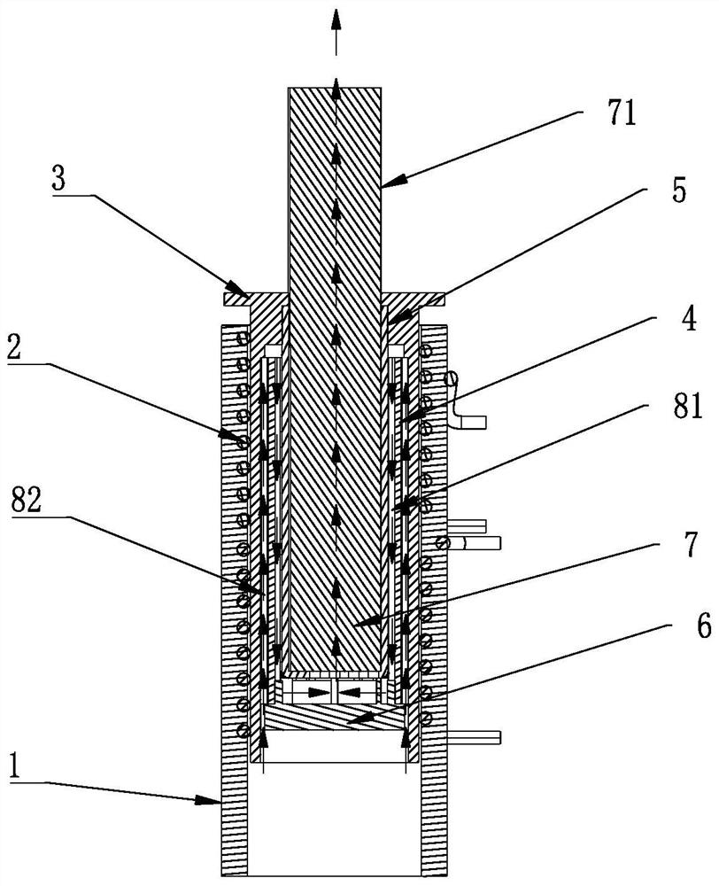 Aerosol generating device with induction heating tube